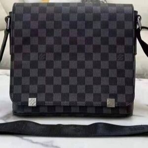 Checkered Black Messenger Bag